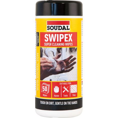 Soudal Primer & Nettoyant Lingettes Swipex 50 lingettes
