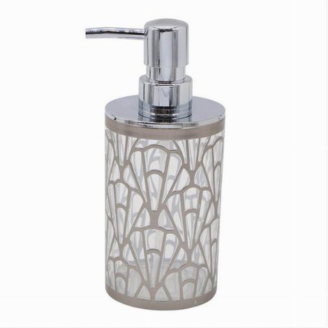 TRADE SHOP - Dispenser Per Sapone Liquido Argento Contemporaneo Dosatore Arredo Bagno 59100 -