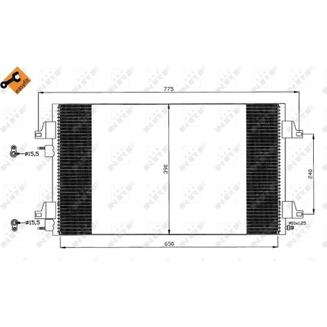 Condenseur, climatisation NRF 35760 RENAULT 8200332852