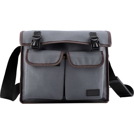 Werkzeugtasche aus dickem Oxford-Gewebe mit Schulterhalterung und Organizer für Elektriker und Reparaturarbeiter (Grau) (1/5)