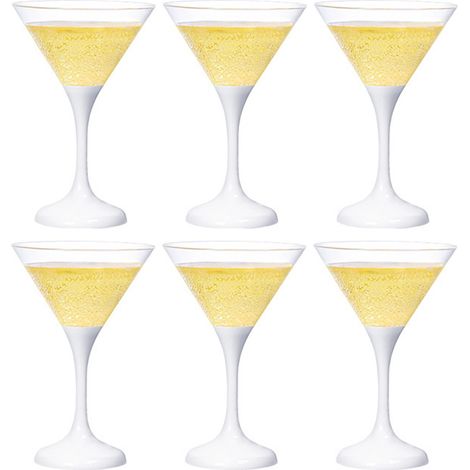 Verres à Cocktail Martini LED 210ml, gobelets en plastique PS lumineux pour fête à domicile, anniversaire, mariage, célébration, Pub, 6 pièces (1/5)