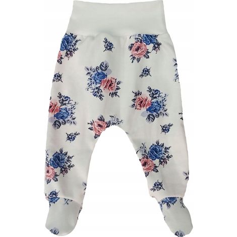 Pantalones de dormir talla 50, pantalones cortos no compresivos para bebés prematuros, fabricante, estampado de rosas (1/5)