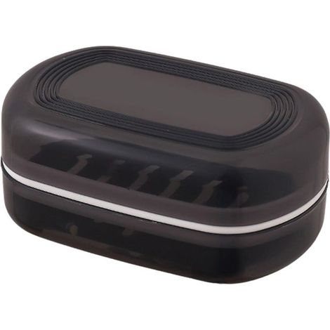 Porte-savon facile à nettoyer avec couvercle, support de voyage scellé, durable et pratique, adapté pour la douche, la salle de bain, la maison, la randonnée, lot de quatre (1/5)