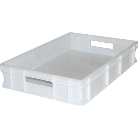 Contenitore in plastica bianca 600 x 400 x 110 mm