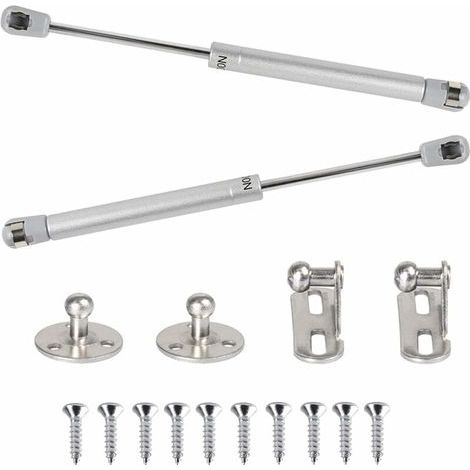 2pcs 100N Gas Spring Hydraulic Gas Springs Pneumatic Lifting Arm 90 Degree Gas Shock Absorber with Screw Hinge for Soft Opening Cabinet Doors Kitchen Furniture - 265mm (1/5)