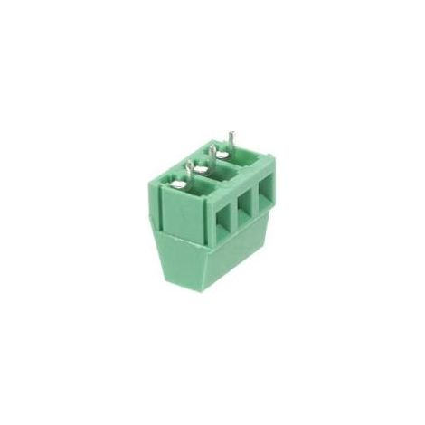 BORNIER À VIS PROFESSIONNEL, 3 PÔLES, VERT, AU PAS DE 5mm (1/2)