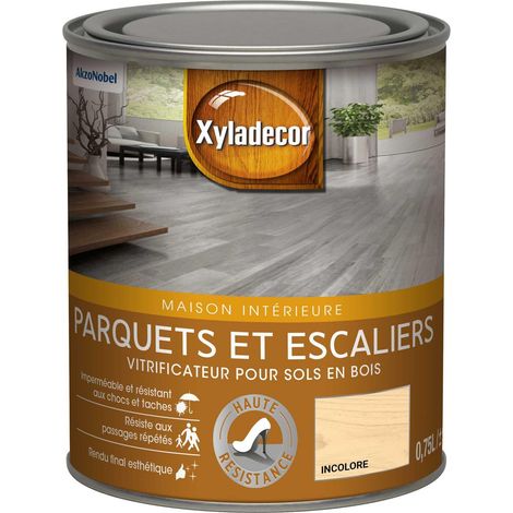 Vitrificateur pour sols intérieurs en bois - Parquet et Escalier - aspect mat incolore 0,75 L - Xyladecor
