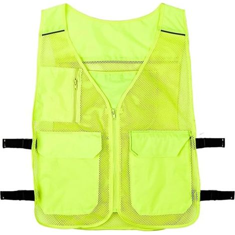Gilet Rafraîchissant avec Multi Poches Léger Réutilisable Unisexe Femmes Hommes Vêtement De Sécurité Respirant Hautes Températures Travaux en Extérieur Veste Réutilisable Lavable (1/5)