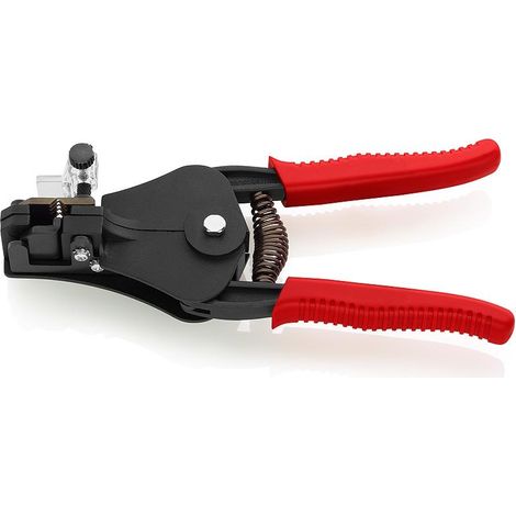 KNIPEX 12 21 180 Pinza spelacavi con lame sagomate rivestiti in resina sintetica verniciata nera 180 mm