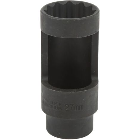 Douille pour injecteur diesel, entraînement 1/2 pouce, 27 mm, 12 pans, acier au chrome-vanadium, universelle, pour voitures (1/5)