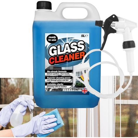 1 x 5 Litre Glass & Window Cleaner With Convenient Long Hose Trigger