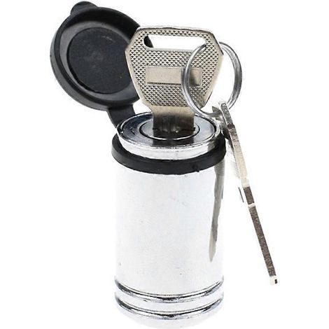 Verrou antivol robuste pour attelage de remorque, barre droite argentée, compatible avec voitures et véhicules (2 pièces) (1/5)