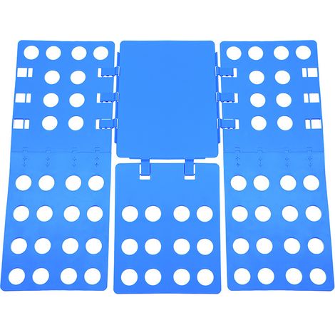 Planche à linge pliable : Planche à linge pliable pour chemises et autres vêtements, 68 x 57 cm, bleue, pliable (plieuse à linge)