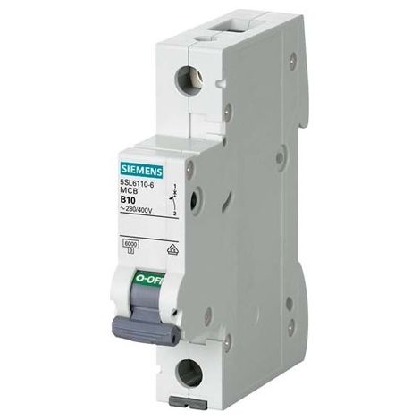 Interruptor automático 1P B 6A 6kA AC Sentron 5SL6106-6