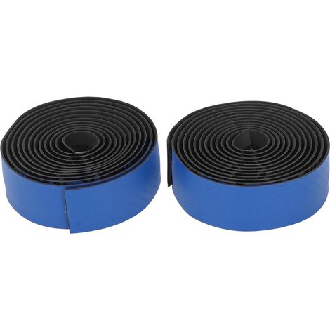 Paar stoßdämpfende, zweifarbige, atmungsaktive Lenkerbänder aus PU/EVA mit Farbverlauf, selbstklebend, Fahrradzubehör, blau (1/5)