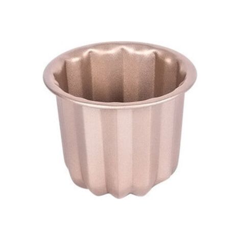 4 pcs Moule gâteau acier carbone simple rose doré (1/5)
