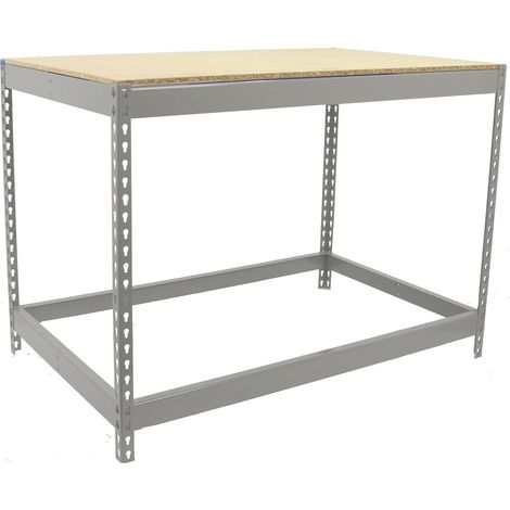 Simonrack Établi en métal finition galvanisation et bois (1/3)