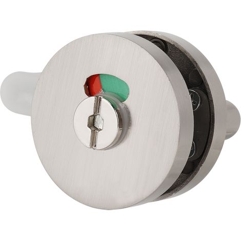 Serrurie de Toilette MY-402 avec Indicateur Occupé/Vide en Stainless Steel pour Porte 12-18mm (1/5)