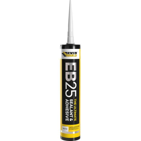 Everbuild EB25 Hybrid Black Sealant and Adhesive - 300ml Two-in-One Silicone and Polyurethane Solution (1/4)