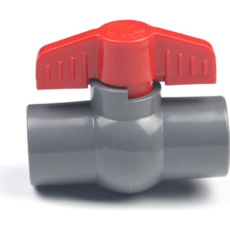 LYERCW - Vanne à boisseau sphérique en PVC, valve en plastique U-PVC, connecteurs droits pour contrôle et arrêt du débit Raccord pour circuit d'arrosage (φ32 mm) (1/5)