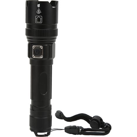 Lampe torche LED P50 zoomable, rechargeable par USB, 5 modes d'éclairage pour le camping en plein air (1/5)