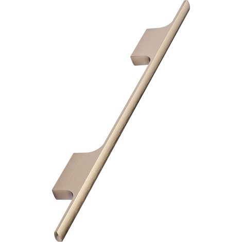 Poignée de meuble pour armoires de cuisine - Poignée d'armoire pour façades de cuisine - Aluminium laiton brossé (1/5)