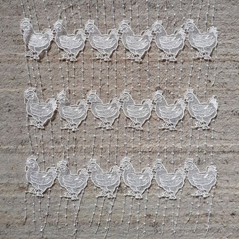 Modulable en macramé Blanc 45x90 cm