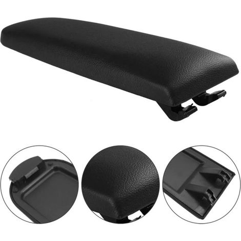 Armlehnenabdeckung für VW Golf 4, Bora, Beetle, Polo, Passat, Jetta mit schwarzem Lederbezug.