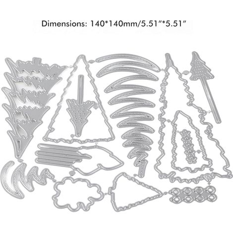 Matrices de découpe en métal pour le scrapbooking et la création de cartes de Noël à faire soi-même, avec pochoir à gaufrer et décoration photo.
