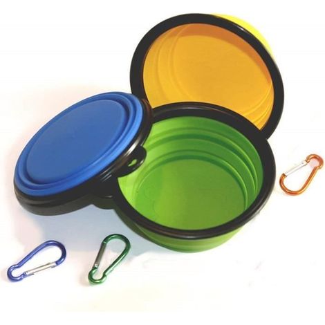 Gamelle pour Chien - ZGEER - Pliable - 3 Pcs - Silicone - Portable - Voyage (1/3)
