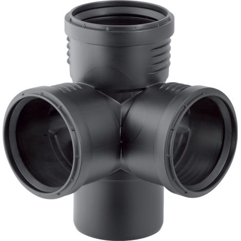 Geberit Silent-PP Derivazione ad angolo 87,5°, DN 100 / 100 / 100, 390.559.14.1