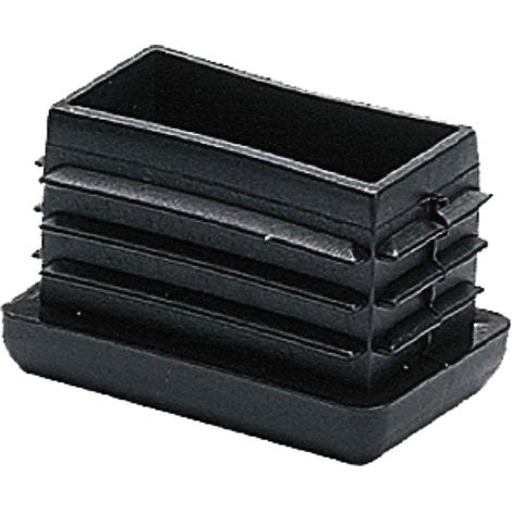Contera rettangolare con alette “CNT04” in polietilene nero 3x2,15x2cm (25 unità) MICEL