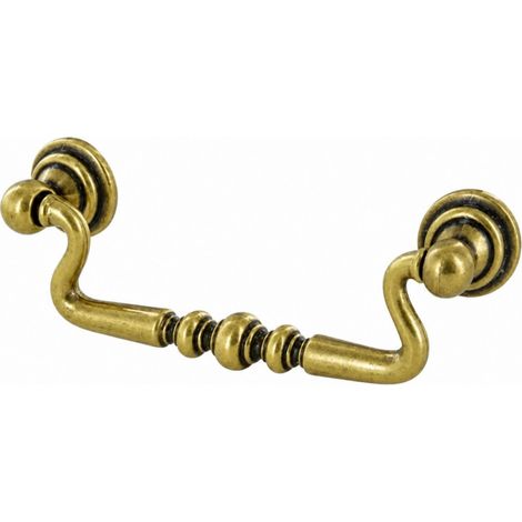 Fallender Griff ZAMAC bronzefarben glänzend, Achsabstand 148mm