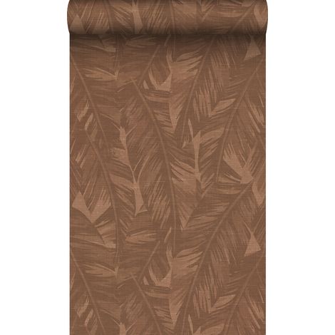 papier peint feuilles de bananier marron terracotta  - Origin Wallcoverings (1/5)