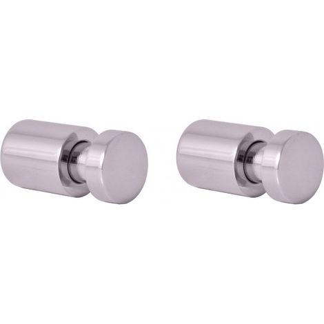 Lot de 2 patères COLORADO en laiton chromé 3cm x 1,6cm (1/4)