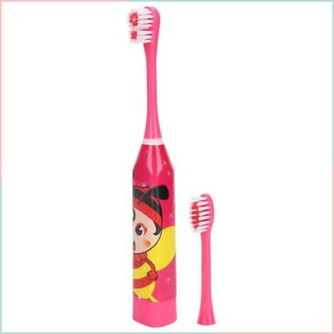 Cocosity Brosse à dents électrique pour enfants Brosse à Dents Électrique Enfants Brosse à Dents de Nettoyage beaute des Rose Rouge (1/5)