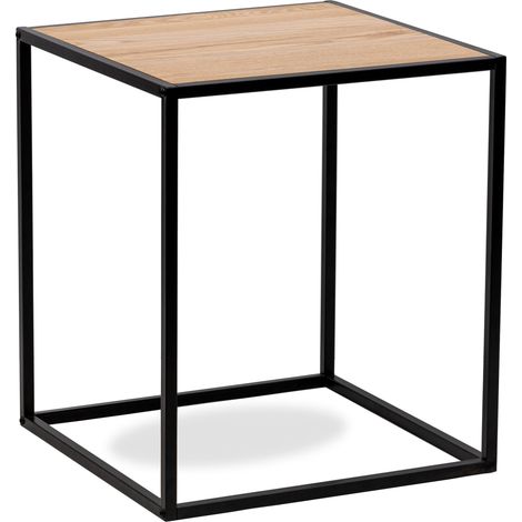 Nordlys - Table Appoint Bout de Canape Meuble Industriel Carre (1/5)