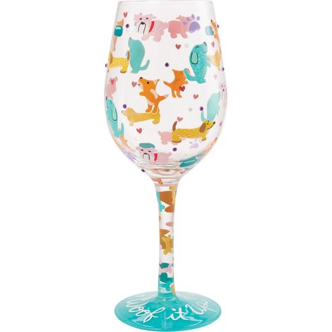 Verre à vin à motif chiens (1/5)