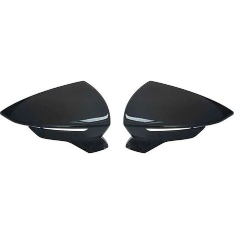 Cubiertas negras brillantes para los retrovisores laterales de las puertas del Leon MK3 2013-2020 y del Ibiza Mk5 2017-2018.