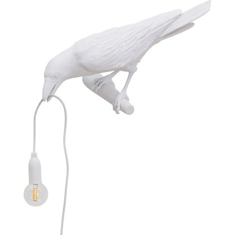 [GEBRAUCHT] B-Ware Seletti Bird Lampe Leuchte Led Wandlampe Blick Links Wandleuchte Weiß