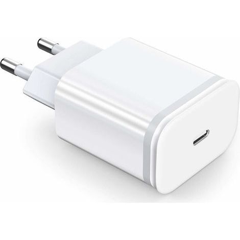 Chargeur Rapide 20W USB C pour iPhone 12 ProMax, Prise Secteur Mural PD 3.0 Adaptateur Alimentation de Charge pourPD20W Réglementation européenne (1/3)