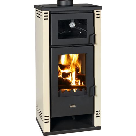 Stufa a Legna con Forno Cucino Camino Prity K2GT F 8.1kw. Borgogna (1/5)
