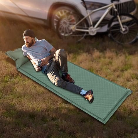 Aufblasbett für Einzelcamping, multifunktionales tragbares Aufblasbett für Yoga, Picknick, Wandern, 19266cm