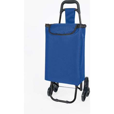 Carrello Spesa Saliscale 6 Ruote Pieghevole con Borsa Impermeabile, Porta Spesa per Scale Supermercato e Casa, Struttura in Acciaio – Il Gruppone   Blu