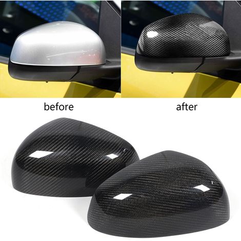 Fahrzeugmodifikation: Spiegelkappen aus Kohlefaser (Patchwork) für Smart Fortwo 2009-2014 (1/5)