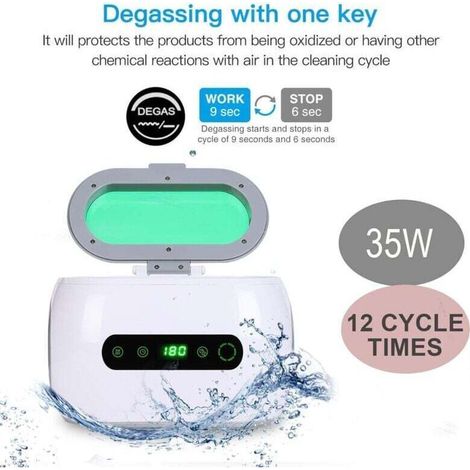 Professional Ultrasonic Cleaner 600ml, Cleaning Device for Glasses, Watches, Jewelry, Dentures, Utensils (1/4)