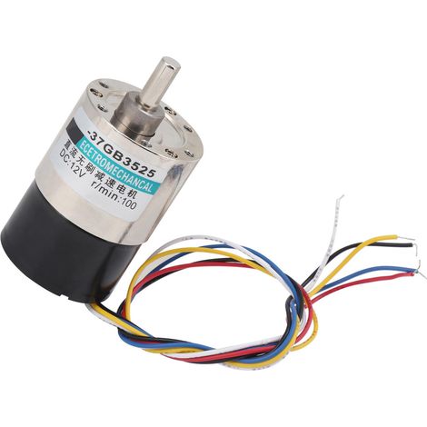 Bürstenloser 12-V-Gleichstrommotor mit Halterung und Drehzahlregler (CW/CCW), 100 U/min, XD-37GB3525 (1/5)