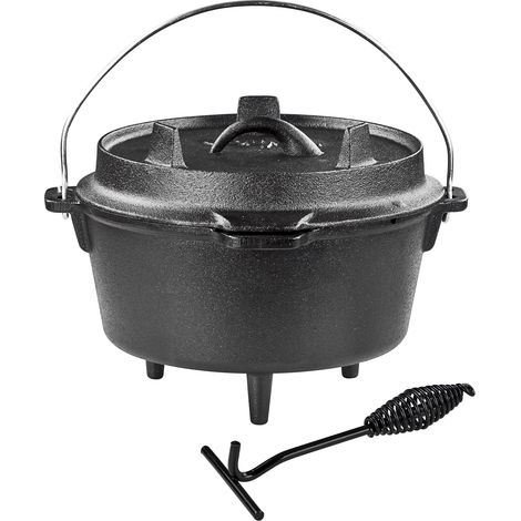 Feuertopf Marrakesch 4 Liter Dutch Oven Schmortopf Gusseisen Topf BBQ Grilltopf (1/5)