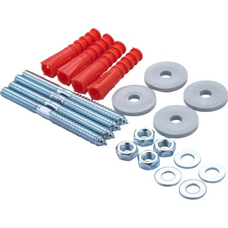 – Fixations chauffe-eau sur paroi pleine – L 120 mm – M10 – Pour carreaux de plâtre et briques – Conforme normes françaises (1/4)