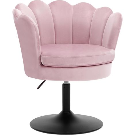 WOLTU Sgabello Sedia da trucco Sedia con Seduta a Forma di Fiore Camera da Letto,Rosa